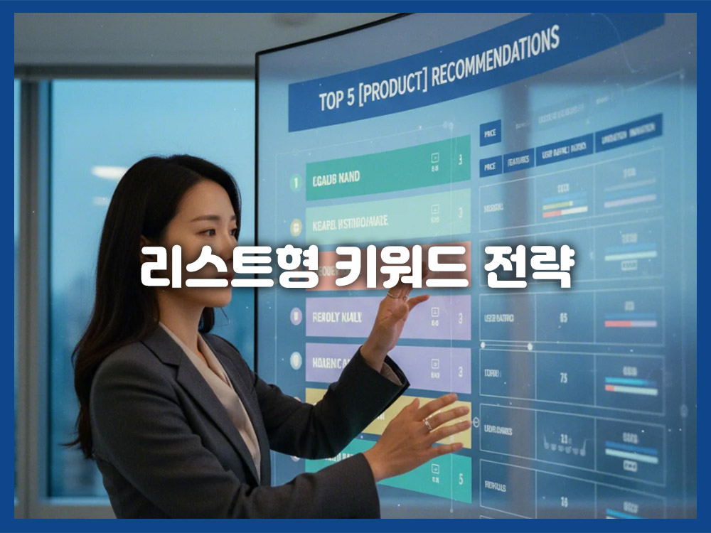 리스트형 키워드 전략: ‘~추천’, ‘~목록’ 활용하여 구매 전환율을 극대화하는 방법