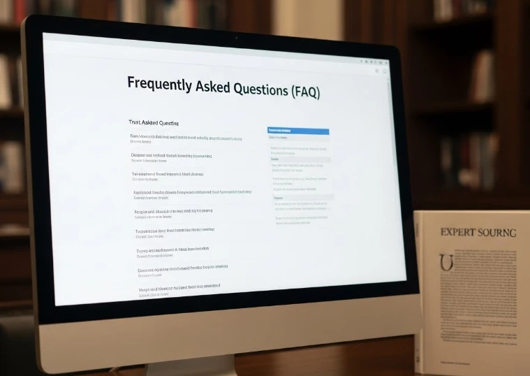 FAQ 섹션을 통해 신뢰도를 높이는 웹사이트 화면