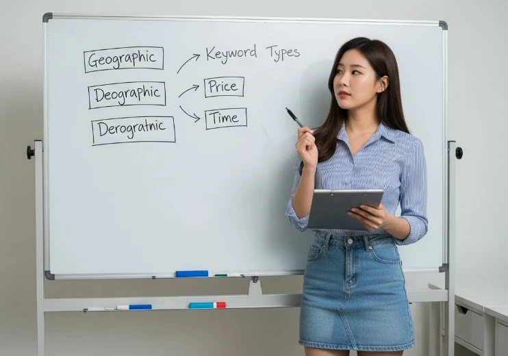 다양한 키워드 조건 유형을 생각하는 한국 여성