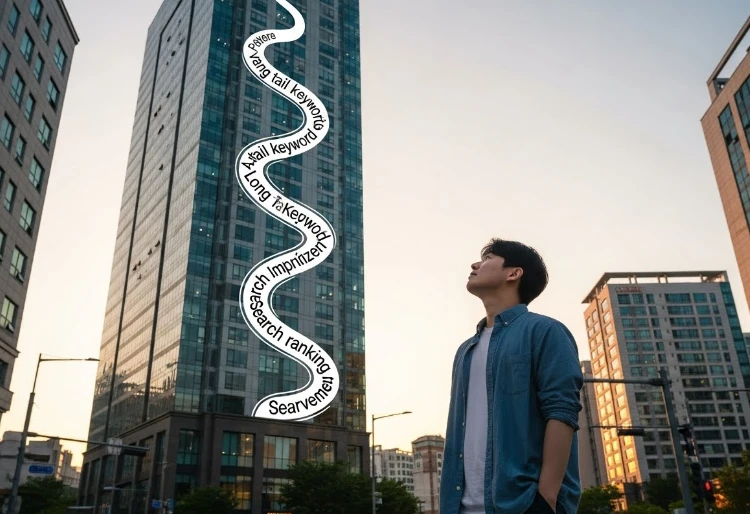 롱테일 키워드로 검색 순위가 높아지는 모습